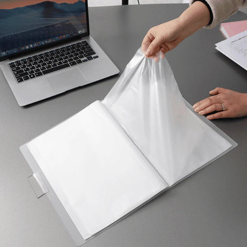 40 Pockets A4 Morandi Color Document Folder Plastic Presentation Book.
