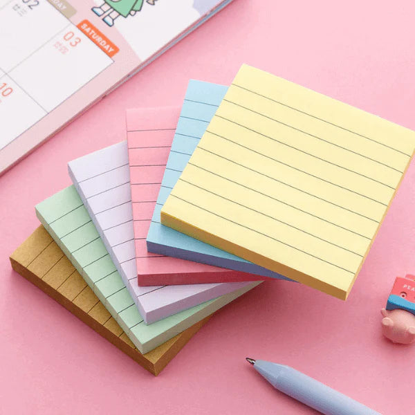Bright Multi-Colour Sticky Notes 50 Sheets, 5 Colours.