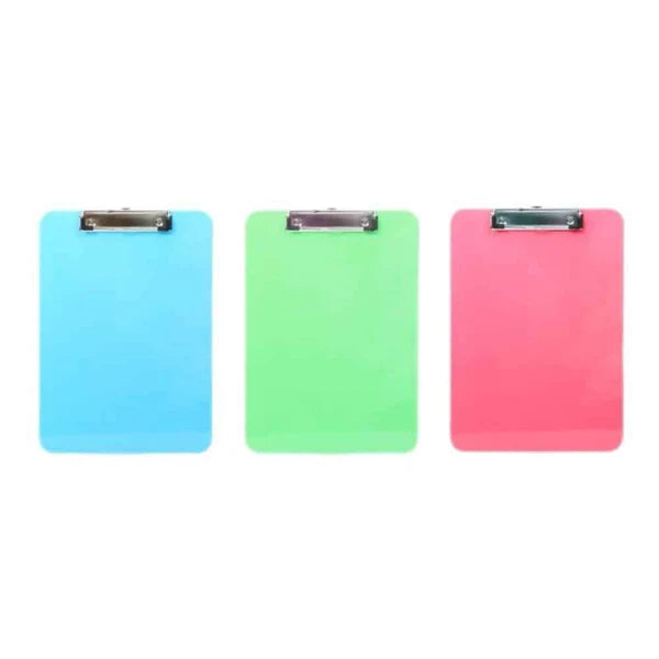 A5 Flat Clip Writing Board – Solid Colour Design.